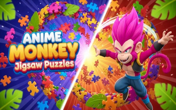 Anime Monkey Jigsaw Puzzle Game Online