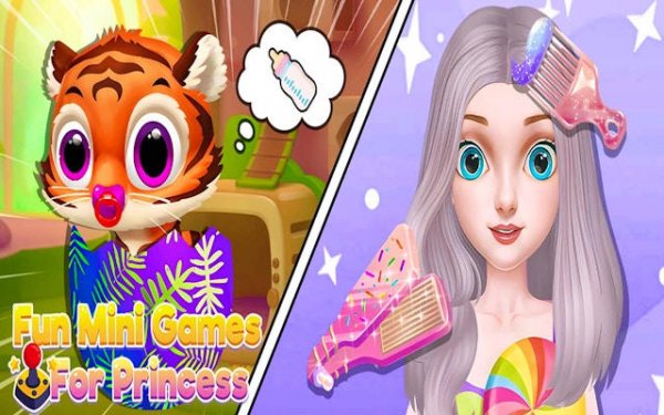 Fun Mini Games for Princess: Kids Casual Game Collection Online