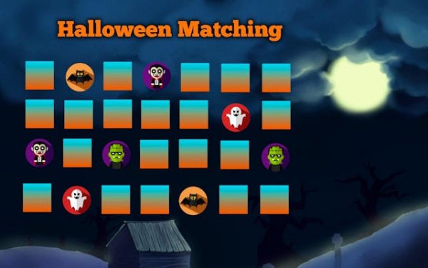 Halloween Matching Game - Memory Card Pairs Online Puzzle