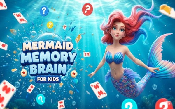 Mermaid Memory Match Puzzle Online Game