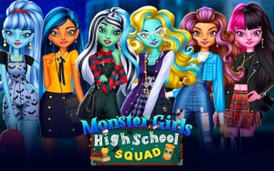 Monster Girls High School Squad Dress Up Game Online