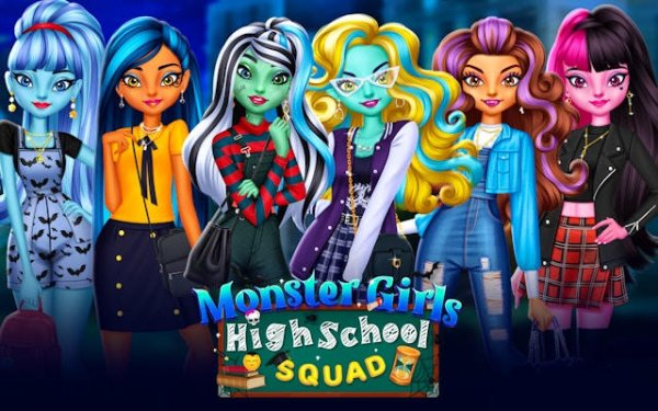 Monster Girls High School Squad Dress Up Game Online