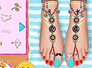 Design My Beach Pedicure Online Game