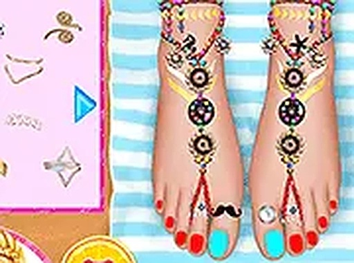 Design My Beach Pedicure Online Game