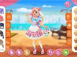Teen Candy Maid Dress Up Game